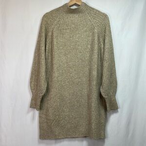 🥜 nwt Becool tan ribbed knit dress: